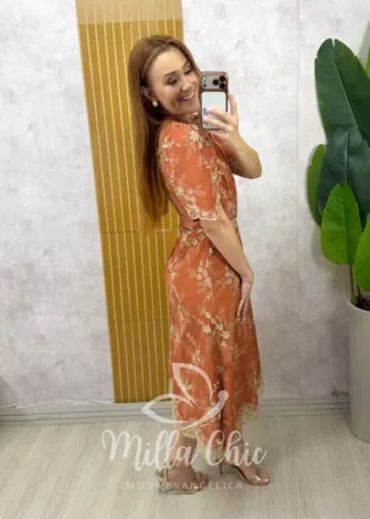 Milla Chic - Vestido Cláudia Elegance - Azul Marinho (cópia)