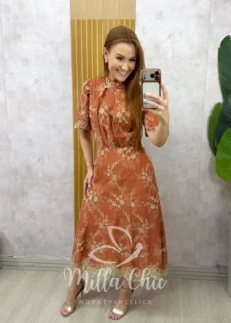 Milla Chic - Vestido Cláudia Elegance - Azul Marinho (cópia)