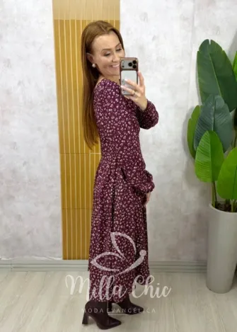 Milla Chic - Vestido Cléo manga longa - Açaí