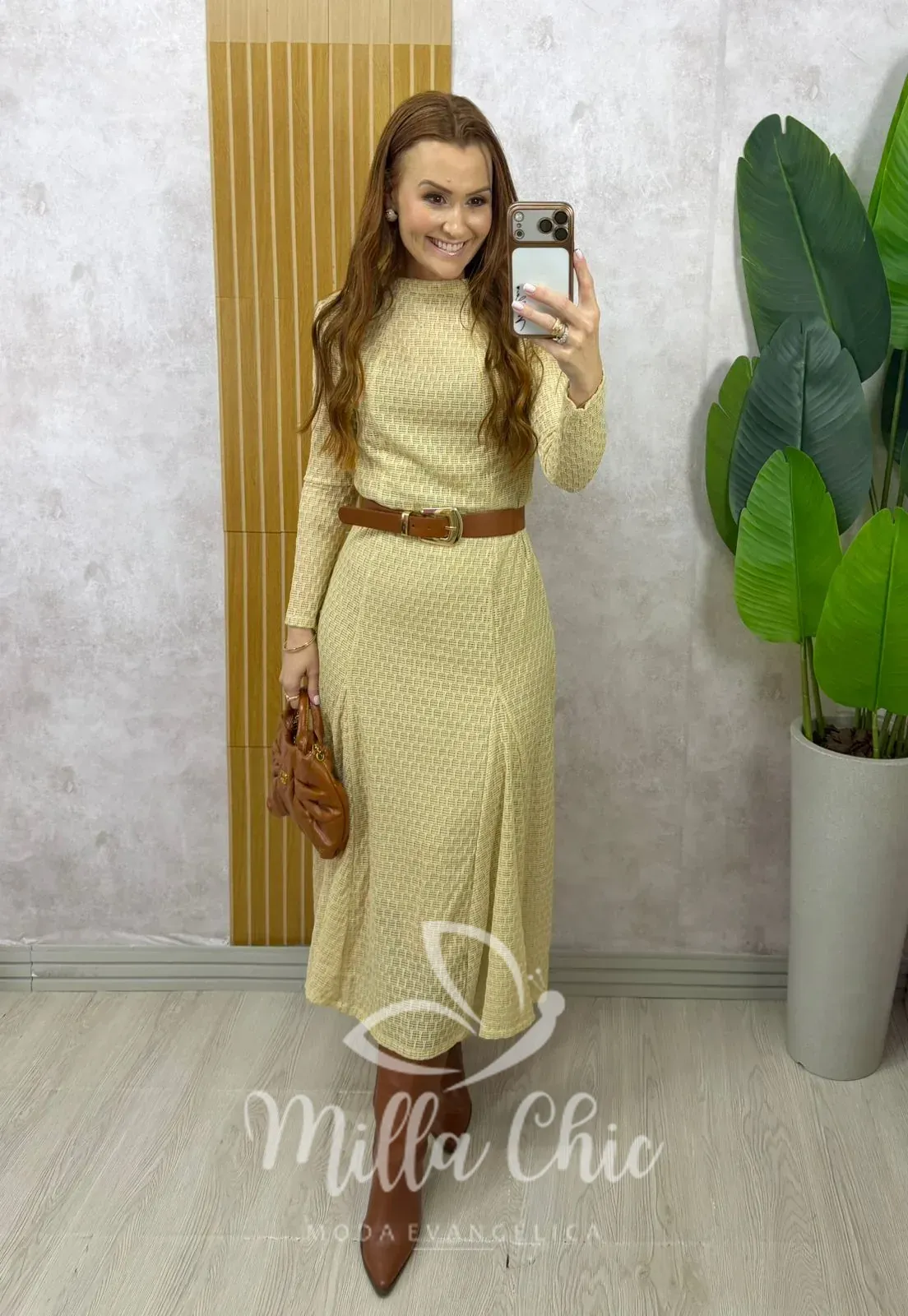 Milla Chic – Vestido Doris em renda crochet- Nude Milla Chic - Vestido Doris em renda crochet- Nude