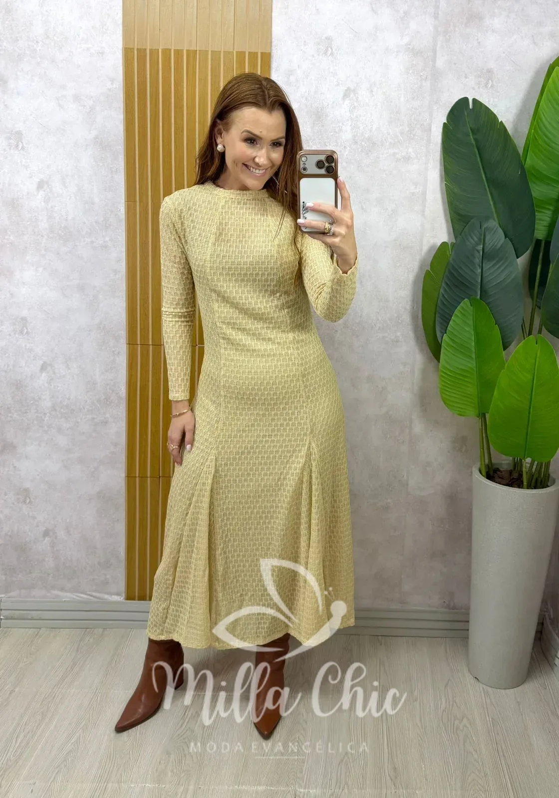Milla Chic – Vestido Doris em renda crochet- Nude Milla Chic - Vestido Doris em renda crochet- Nude