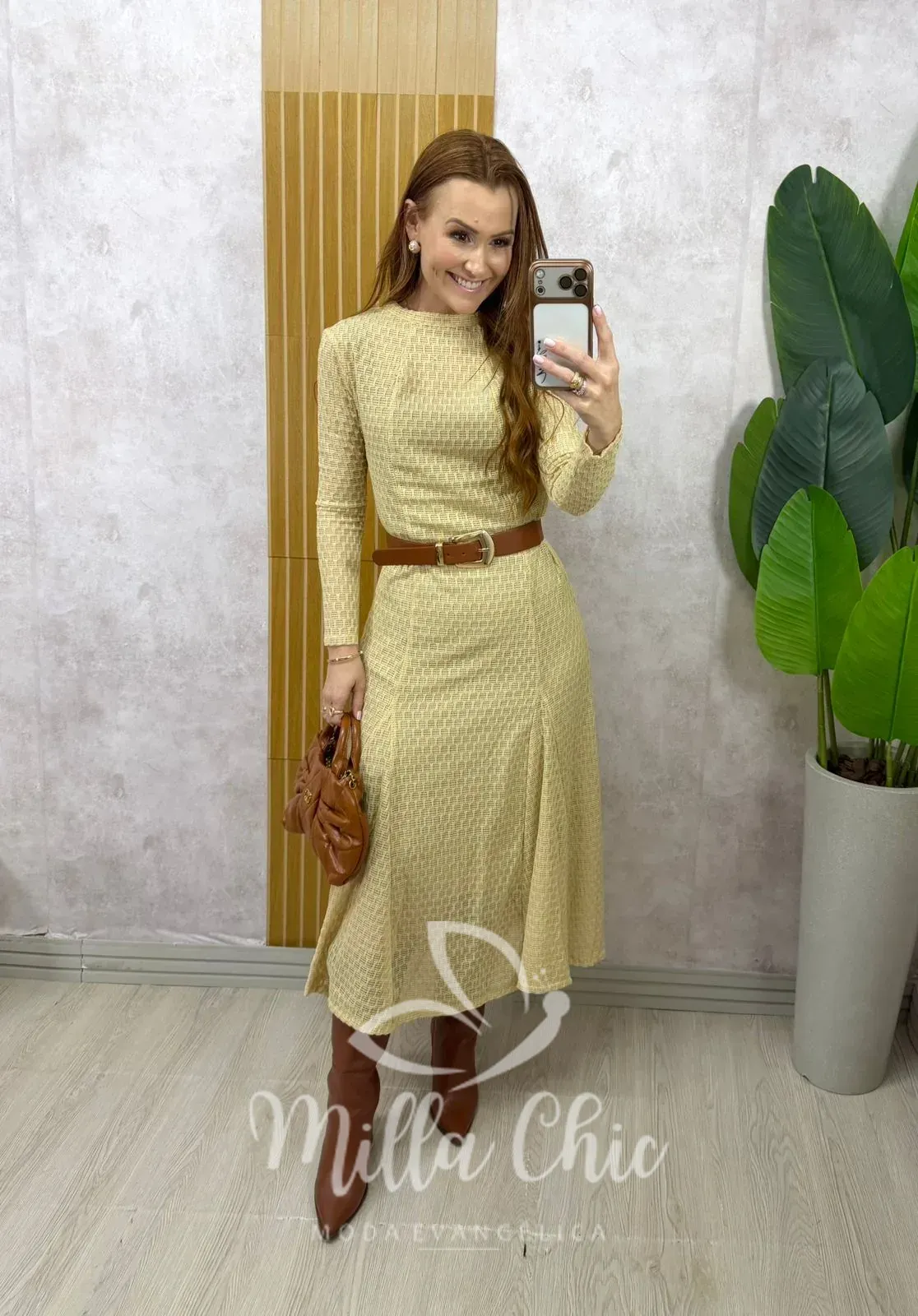Milla Chic – Vestido Doris em renda crochet- Nude Milla Chic - Vestido Doris em renda crochet- Nude