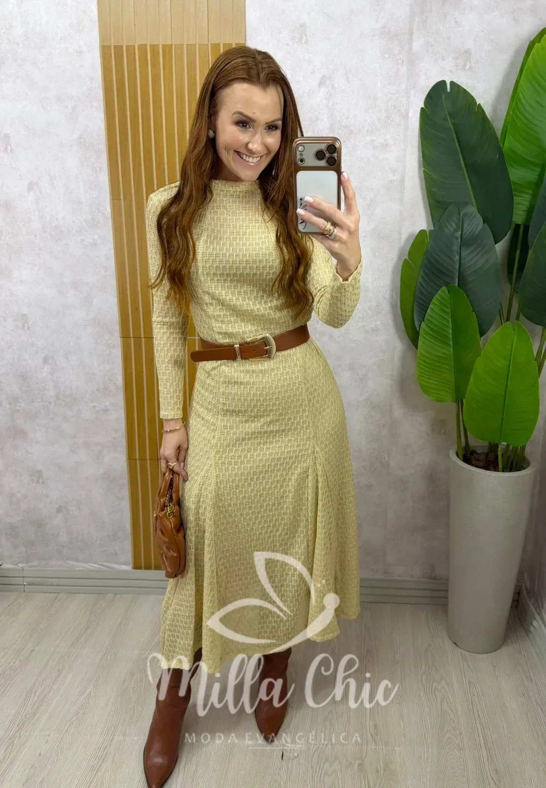 Milla Chic – Vestido Doris em renda crochet- Nude Milla Chic - Vestido Doris em renda crochet- Nude