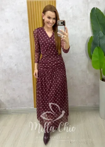 Milla Chic - Vestido Genebra em tule póa