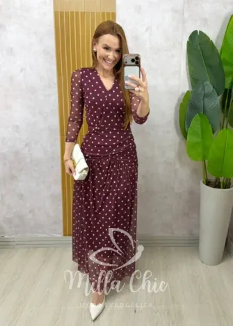 Milla Chic – Vestido Genebra em tule póa Milla Chic - Vestido Genebra em tule póa