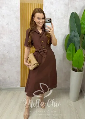 Milla Chic - Vestido Lavínia em Linho - Preto (cópia)