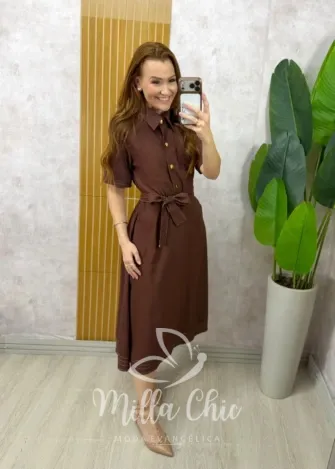 Milla Chic - Vestido Lavínia em Linho - Preto (cópia)