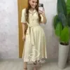 Milla Chic - Vestido Lavínia Estilo Chemise - Areia