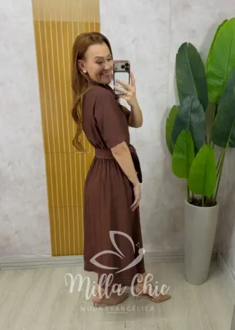 Milla Chic - Vestido Lavínia Estilo Chemise- Preto