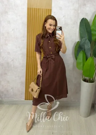 Milla Chic – Vestido Lavínia Estilo Chemise- Preto Milla Chic - Vestido Lavínia Estilo Chemise- Preto