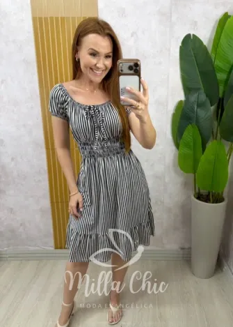Milla Chic - Vestido Lidi Comfy - Azul