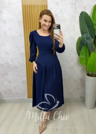 Milla Chic - Vestido Lorena - Azul Marinho