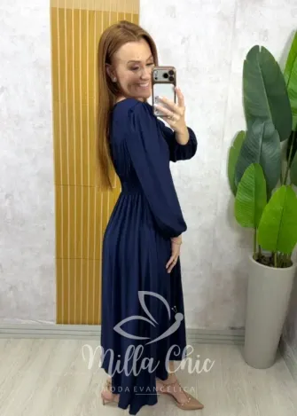 Milla Chic - Vestido Lorena - Azul Marinho