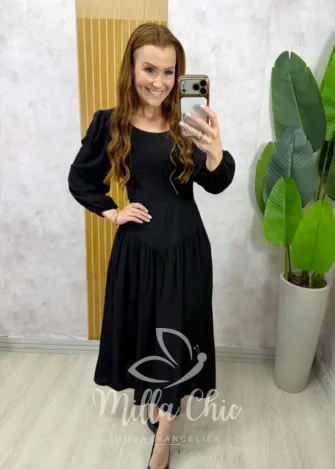 Milla Chic - Vestido Lorena - Preto