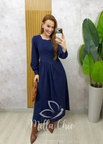 Milla Chic - Vestido Marquesa - Azul