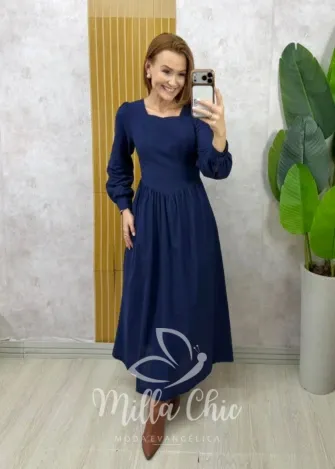 Milla Chic - Vestido Marquesa - Azul