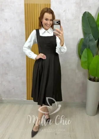 Milla Chic - Vestido Salopete Jamile - Açaí (cópia)