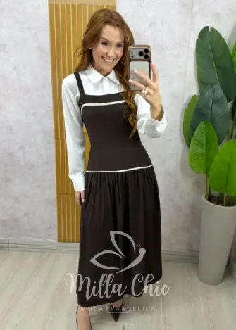 Milla Chic - Vestido Salopete Natália - Azul (cópia)
