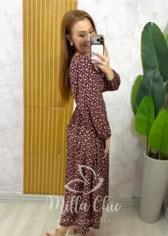 Milla Chic - Vestido Taciane - Bordô