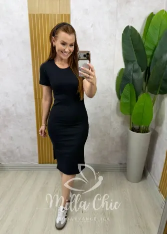 Milla Chic - Vestido Viviane em Lesie algodão - TerraCota (cópia)