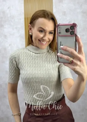 Milla Chic - Blusa cacharel Maitê em Tricot
