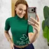 Milla Chic - Blusa cacharel Maitê em Tricot - Bege Claro (cópia)