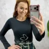 Milla Chic - Blusa Diana em poliamida - Preta