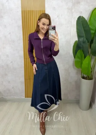 Milla Chic - Blusa e jaquetinha Adele - Açaí