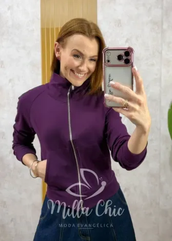 Milla Chic - Blusa e jaquetinha Adele - Açaí
