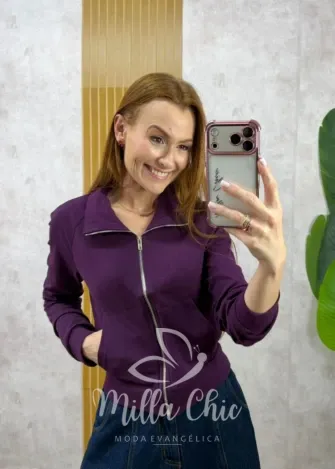 Milla Chic – Blusa e jaquetinha Adele – Açaí Milla Chic - Blusa e jaquetinha Adele - Açaí