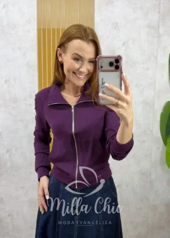 Milla Chic - Blusa e jaquetinha Adele - Açaí