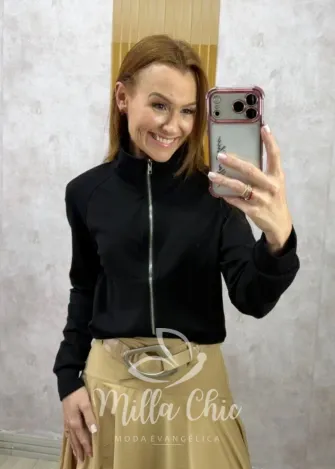 Milla Chic - Blusa e jaquetinha Adele - Preta