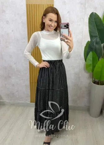 Milla Chic - Blusa Eloise Tule Chic - Branca