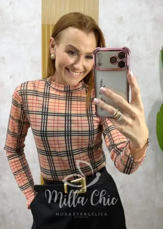 Milla Chic - Blusa Eloise Tule Chic - Xadrez