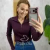 Milla Chic - Blusa Lídia em Tricot manga longa - Açaí