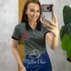Milla Chic - Blusa Maíra coração - Marrom (cópia)