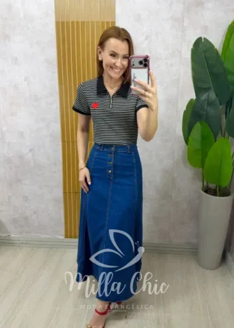 Milla Chic - Blusa Maíra coração - Marrom (cópia)