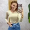 Milla Chic - Blusa Monte Carlo em Tricot modal - Marrom (cópia)
