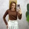 Milla Chic - Blusa Térmica Importada Aurélie G - Marrom (cópia)