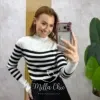 Milla Chic – Cacharel Paris em Tricot modal – P&B Milla Chic - Cacharel Paris em Tricot modal - P&B