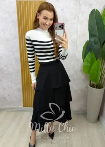 Milla Chic - Cacharel Paris em Tricot modal - P&B