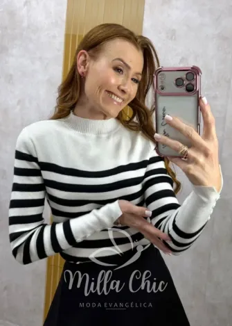 Milla Chic - Cacharel Paris em Tricot modal - P&B
