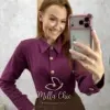 Milla Chic - Camisa Eva em malha - Açaí