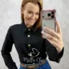 Milla Chic - Camisa Eva em malha - Preta