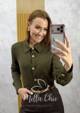 Milla Chic - Camisa Eva em malha - Preta (cópia)