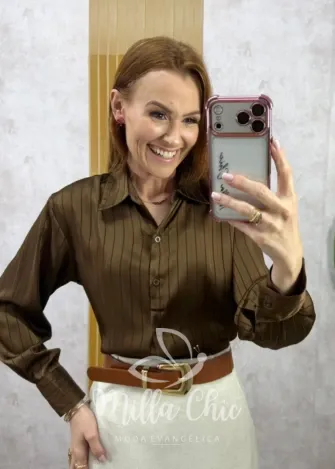 Milla Chic – Camisa Matilde – Nude (cópia) Milla Chic - Camisa Matilde - Nude (cópia)