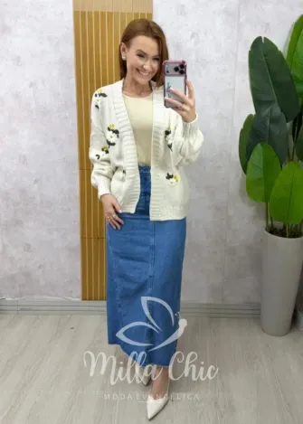Milla Chic - Cardigan Margarida - Branco