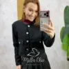 Milla Chic - Casaquinho Janaína em lã batida - Marrom (cópia)