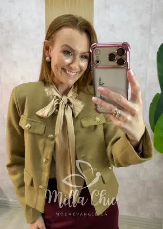 Milla Chic - Casaquinho Tereza em lã batida importado