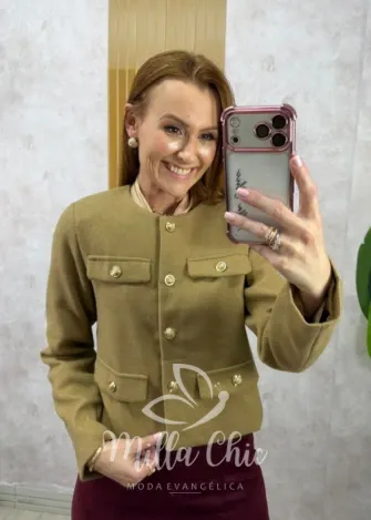 Milla Chic - Casaquinho Tereza em lã batida importado